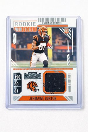 2024 Panini Contenders Jermaine Burton Rookie Ticket Patch Bengals Variation