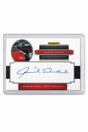 2008 Razor Metal Jemile Weeks Auto AU-JW Authentic Autograph Card