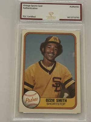 1981 Topps Ozzie Smith RC #488 Padres TGC Authentic Rookie HOF