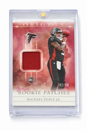 2024 Panini Origins - Rookie Patches Michael Penix Jr. #RPT-MPE Red /99 (MEM,...