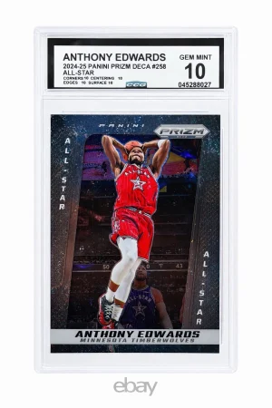 Anthony Edwards 2024-25 Prizm Deca All-Star #258 CGC 10 Gem Mint