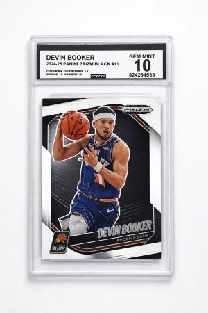 Panini 2024-25 Prizm Black Devin Booker #11 Black Prizm CCG Gem Mint 10 Card