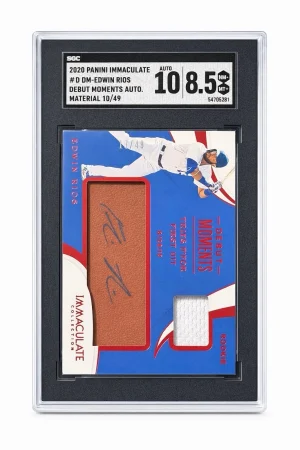 Edwin Rios 2020 Immaculate Auto Patch /49 SGC 8.5 Auto 10 Dodgers