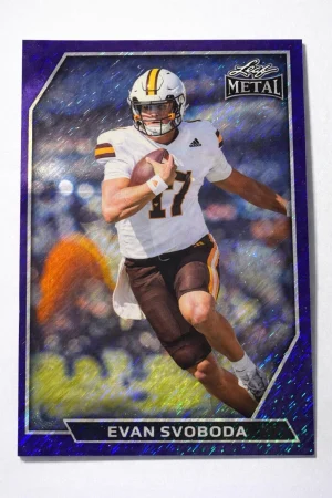 Evan Svoboda 2026 Leaf Metal #68 1/1 One of One Wyoming QB Rare SSP