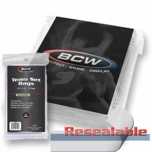 1 Pack 100 count BCW Resealable Team Bags