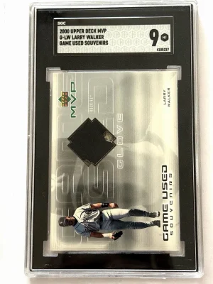 2000 Upper Deck MVP Larry Walker Game Used Glove SGC 9 Rockies