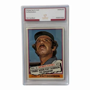 1975 Topps Pat Dobson Sports Extra Authentic TGC Slab Vintage MLB