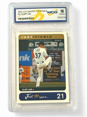 2002 Just Minors Cliff Lee #21 WCG 10 GEM MT Rookie RC Indians
