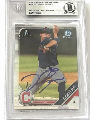 2019 Bowman Chrome Draft Daniel Espino Auto BGS Authenticated Rookie