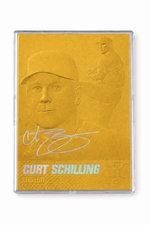 Curt Schilling Gold Embossed Auto Card Boston Red Sox Foil Signature Rare