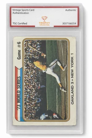 1973 Topps World Series Game #6 Oakland vs NY TGC Authentic Vintage