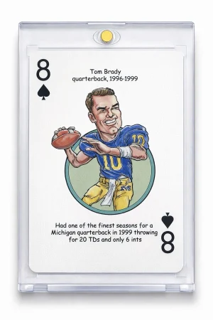 Tom Brady Michigan Playing Card Style Insert QB Patriots GOAT
