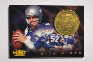 Rick Mirer Pinnacle Mint Collection Coin Card #14 Seahawks QB Insert