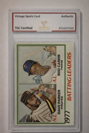 1977 Topps Batting Leaders #201 Rod Carew Dave Parker TGC Authentic
