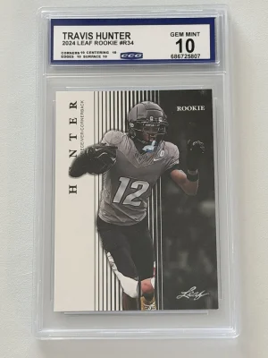 2024 Leaf Travis Hunter Rookie #R34 CCG 10 GEM MINT Colorado Buffs RC Jaguars