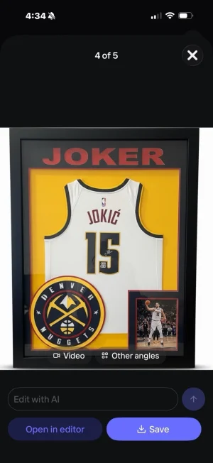 Nikola Jokic Signed Framed Jersey Denver Nuggets Auto Fanatics COA