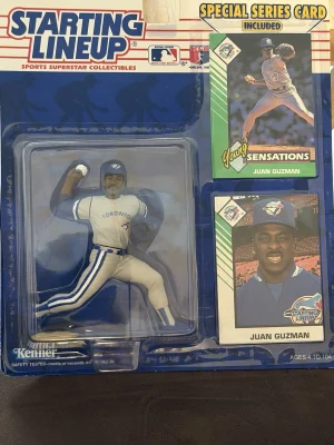 1993 Starting Lineup Juan Guzman Blue Jays Figure + Special Card Sealed