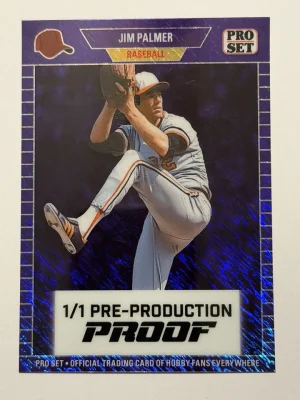 Jim Palmer Pro Set 1/1 Pre-Production Proof Rare SSP Orioles HOF