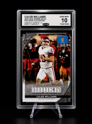 Caleb Williams 2022 Leaf Rookie Exclusive Flag Edition – CCG GEM MINT 10
