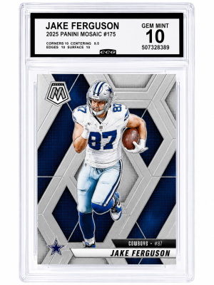 2025 Panini Mosaic Jake Ferguson #175 CCG 10 Gem Mint Dallas Cowboys Card