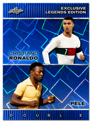 Cristiano Ronaldo and Pelé 2023 Leaf Exclusive Legends Double Soccer Card 14/20