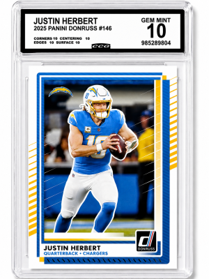 2025 Panini Donruss Justin Herbert #146 CCG Grade 10