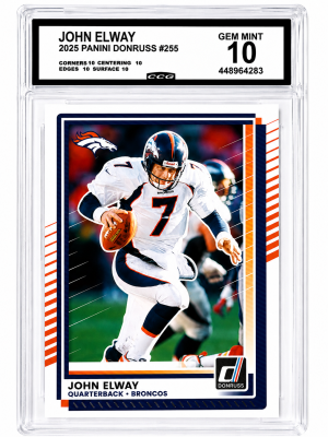 John Elway 2025 Panini Donruss #255 CCG 10 Gem Mint Broncos Football Card